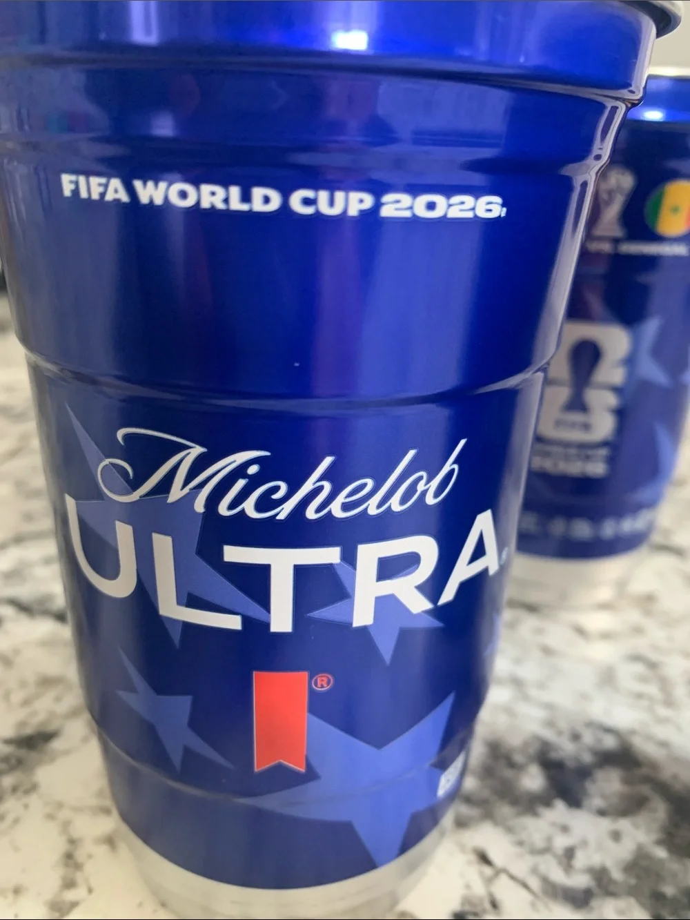 🆕- FIFA World Cup 2026 Mich. Ultra Aluminum Beer Cups(4)